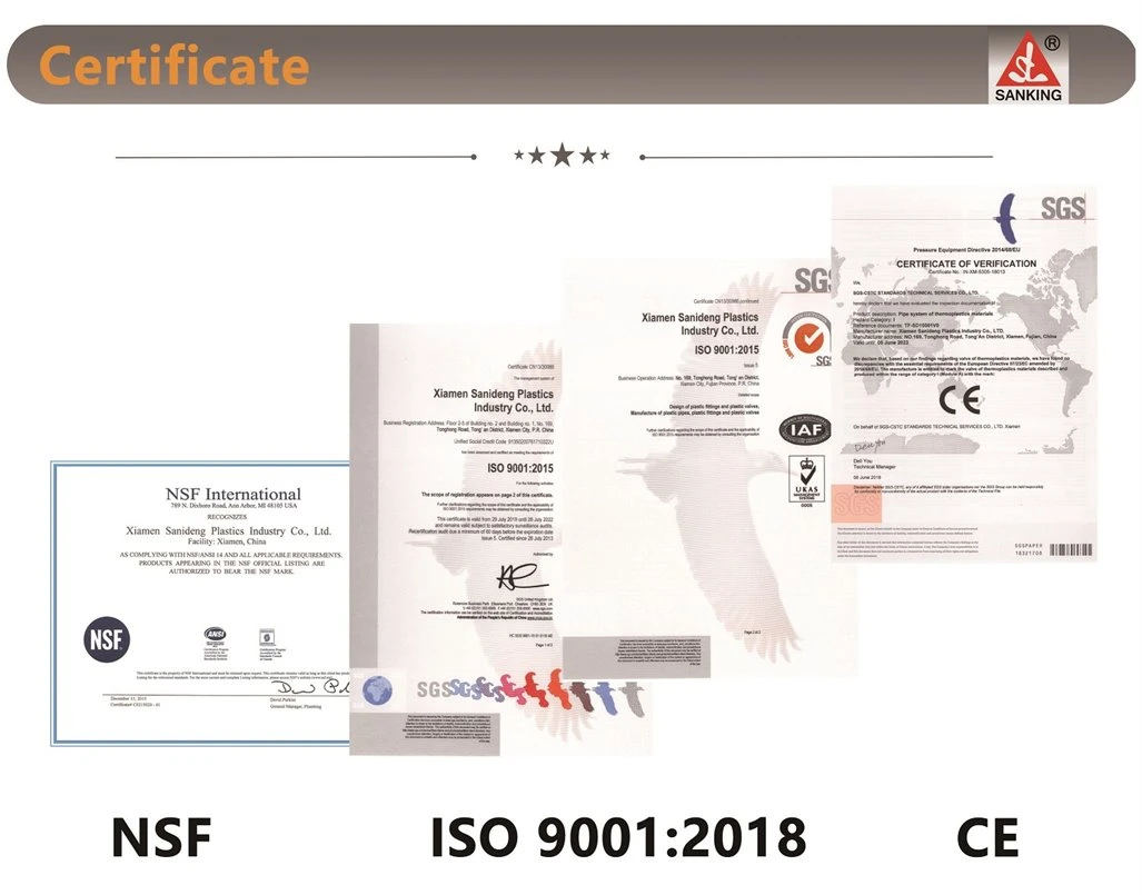 CPVC Female Adaptor CERTIFICATE 2